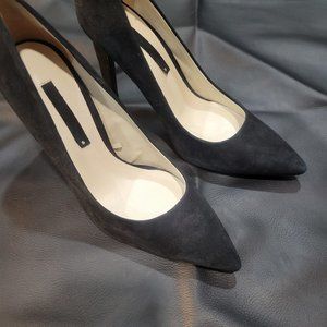 Black suede 2 inch heel